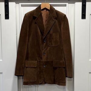 Banana Republic Brown Genuine Suede Long Blazer Size Medium